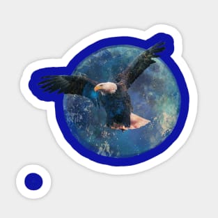 Eagle Moon of Freedom Sticker